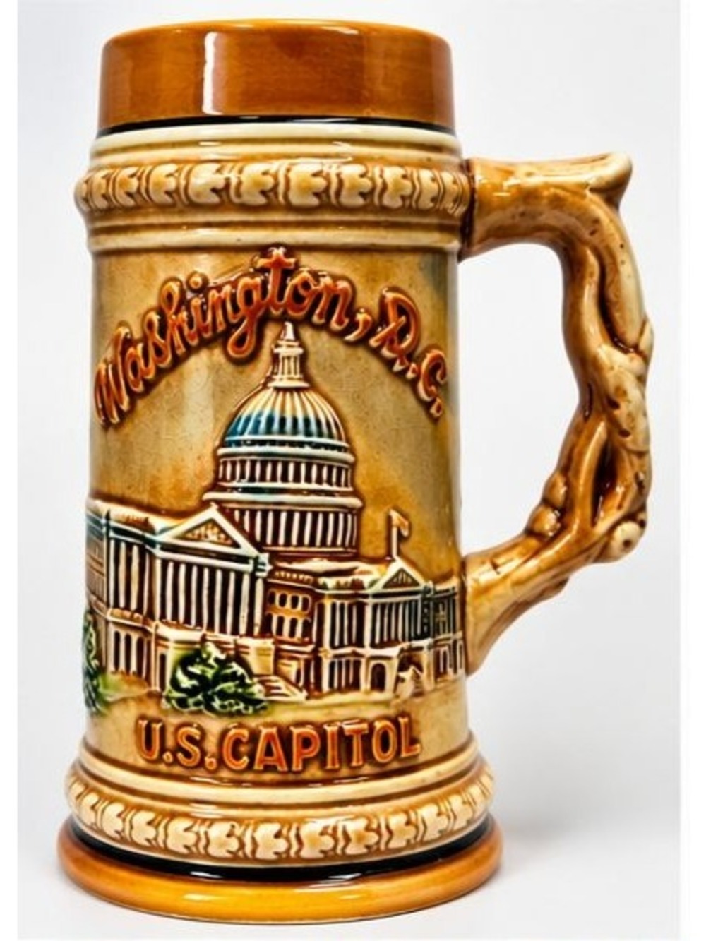 Washington DC US Capitol Beer Stein Mug 7" Ceramic Made in Japan Souvenir